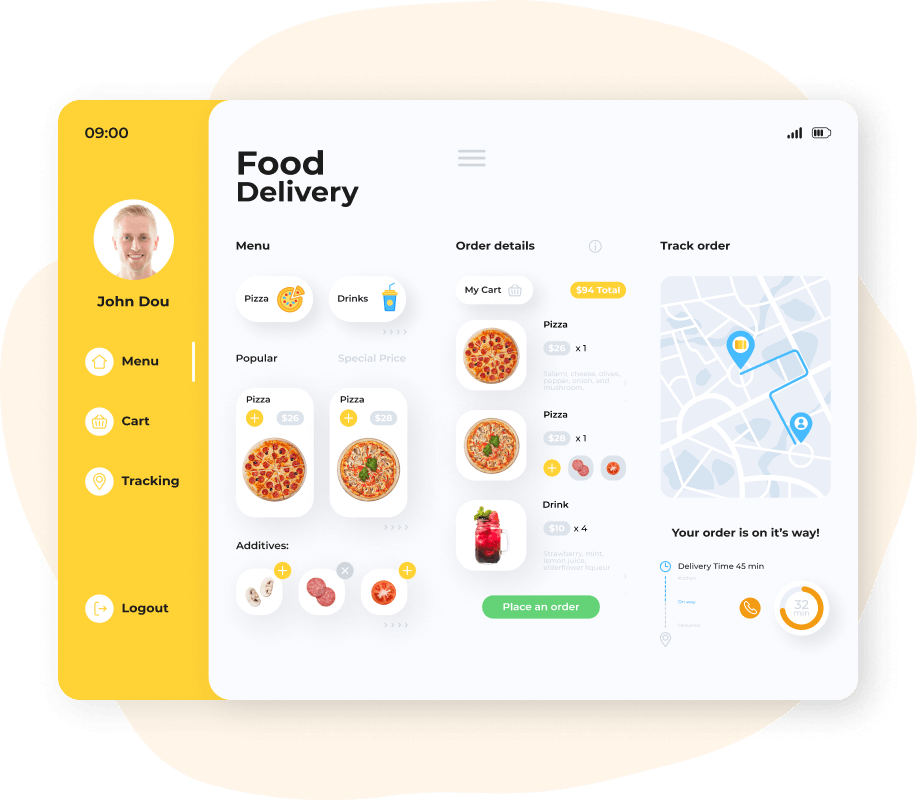 on demand food ordering app